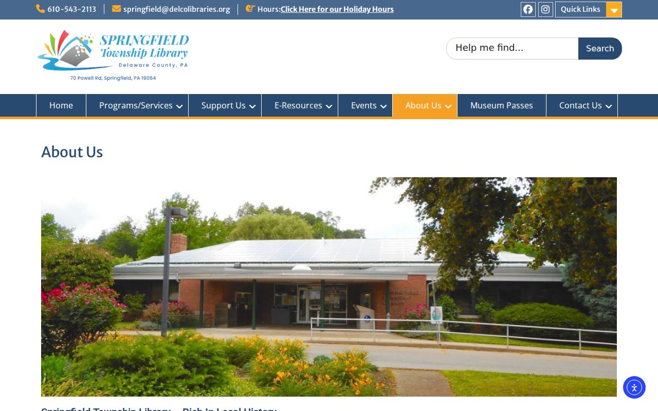 Springfield Township city directory library local-history collection