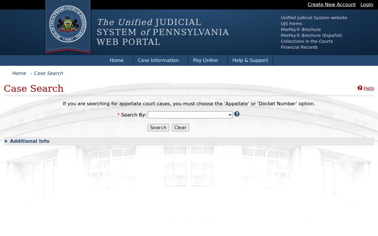 Springfield Township residents directory Pennsylvania UJS case search